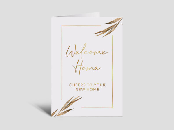 Welcome Home Card: Gold