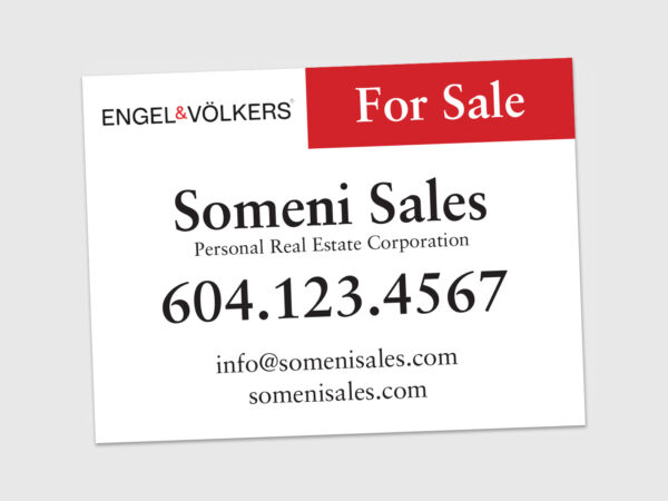 Engel & Völkers Sign: Horizontal For Sale #03