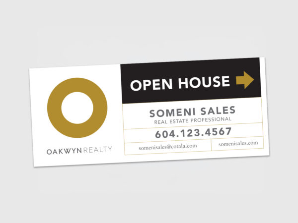 Oakwyn Realty Sign: Directional Arrow #08