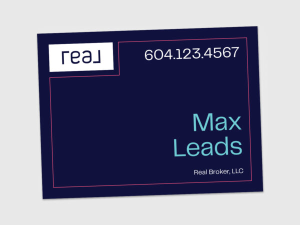 Real Broker Sign: Horizontal For Sale #03