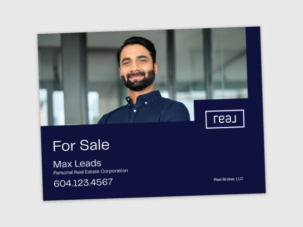 Real Broker Sign: Horizontal For Sale #05