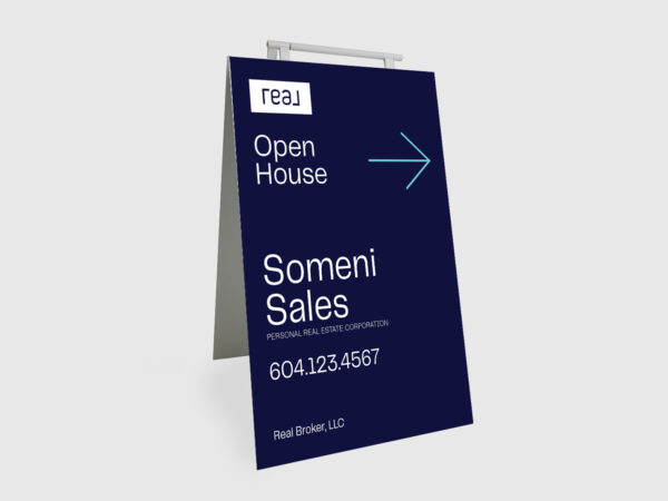 Real Broker Sign: Sandwich Board #13