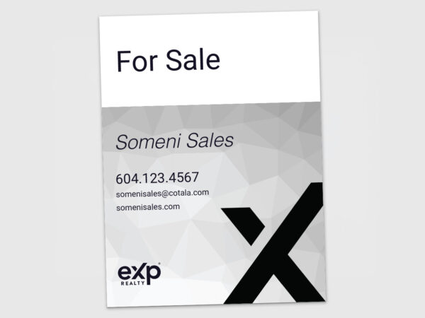 eXp Realty Sign: Vertical For Sale #08