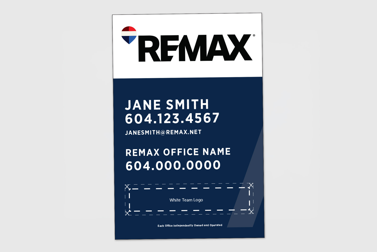 RE/MAX Sign: Vertical For Sale #14 - Cotala Cross-Media