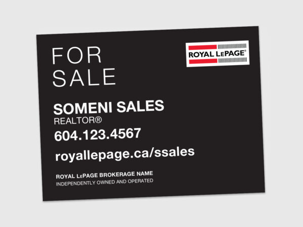 Royal LePage Sign: Horizontal For Sale #01