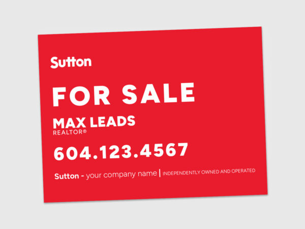 Sutton Sign: Horizontal For Sale #05