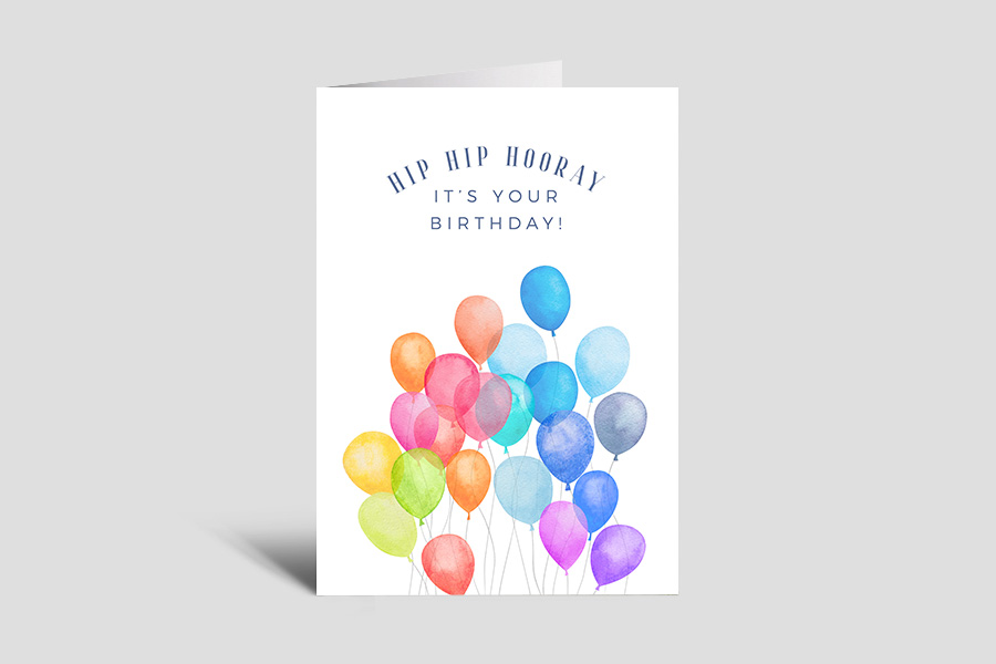 Birthday Card: Balloons