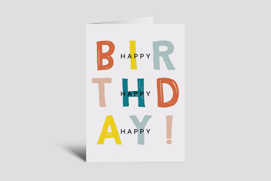 Birthday Card: Letters
