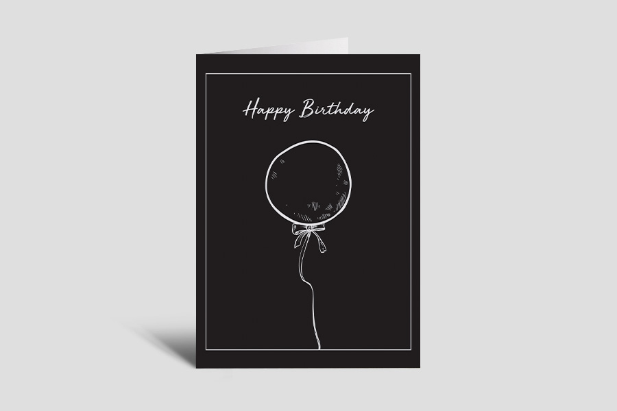 Birthday Card: Black and White