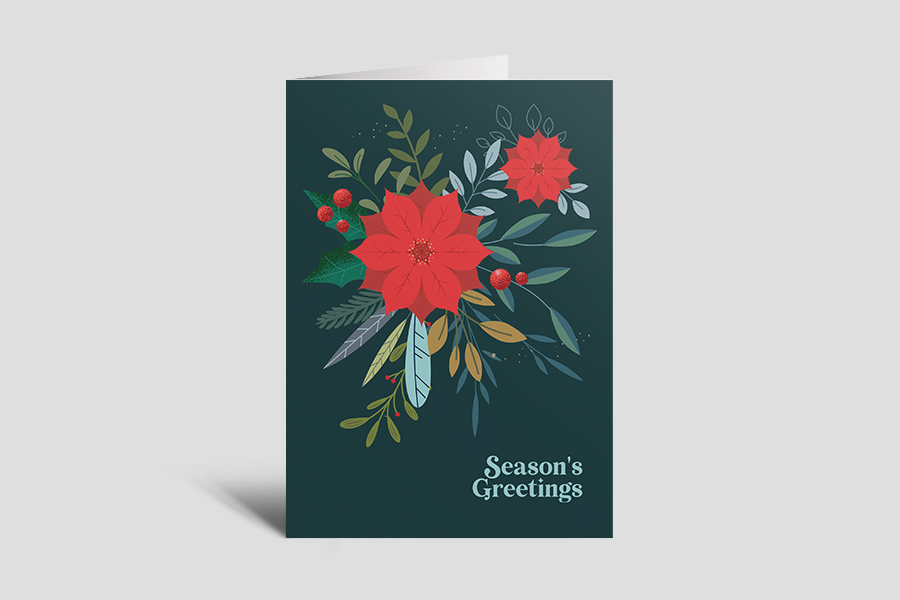 Greeting Card: Poinsettia