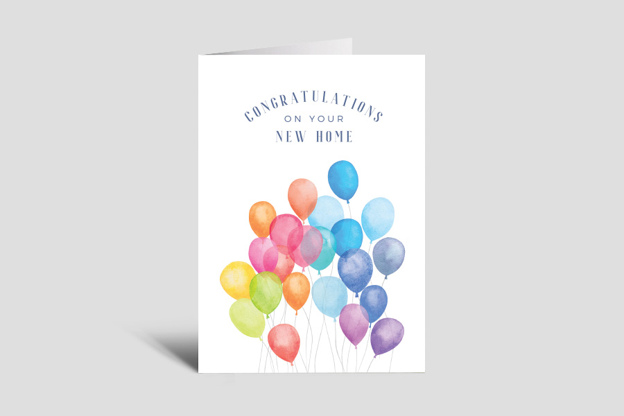 Welcome Home Card: Balloons