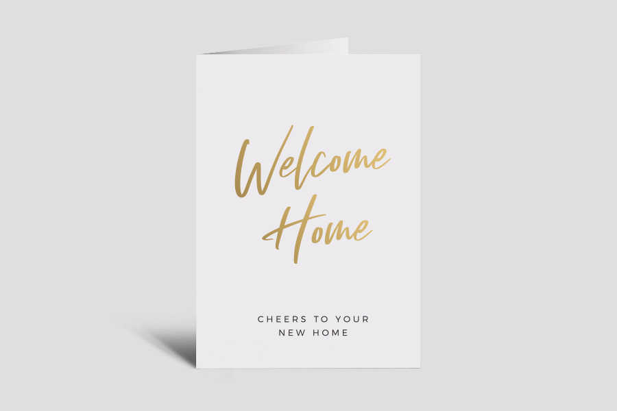Welcome Home Card: Sleek