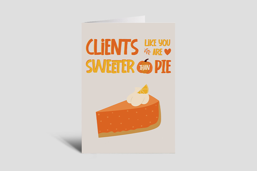 Greeting Card: Sweeter Than Pie