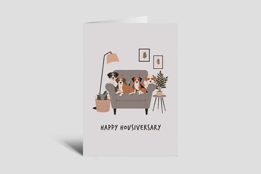 Home Anniversary Card: Living Room
