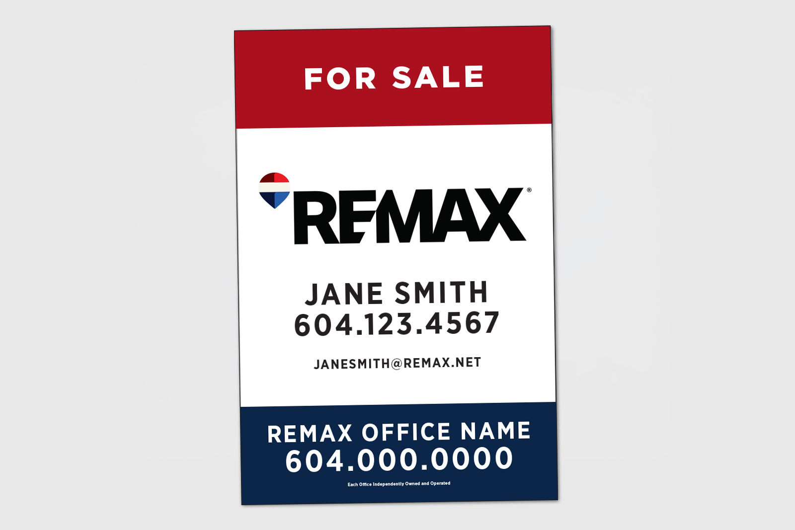 REMAX Vertical Sign Red White Blue
