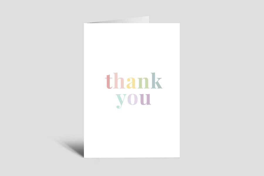 Thank You Card: Colourful