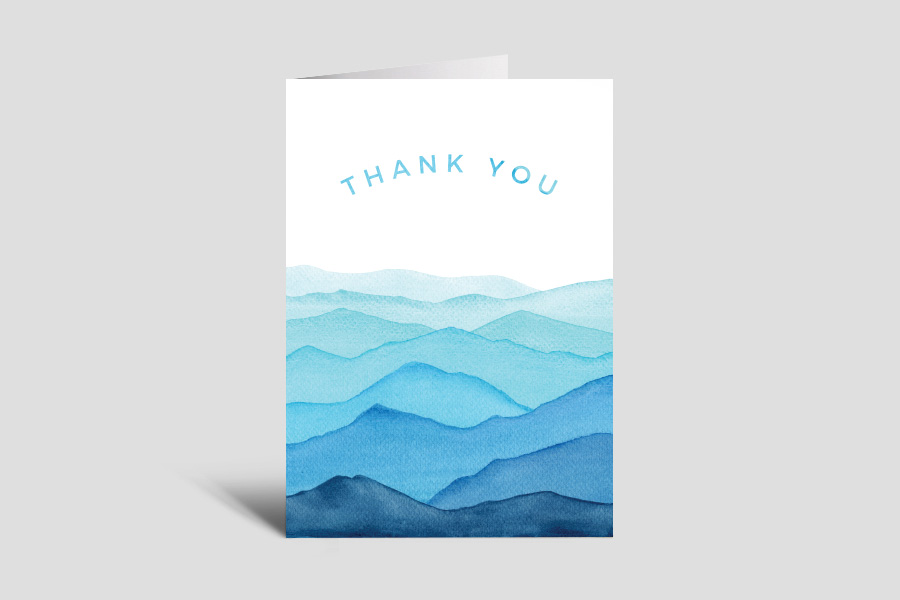 Thank You Card: Watercolour