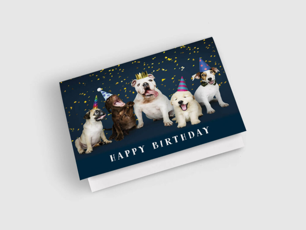Birthday Card: Dog Party