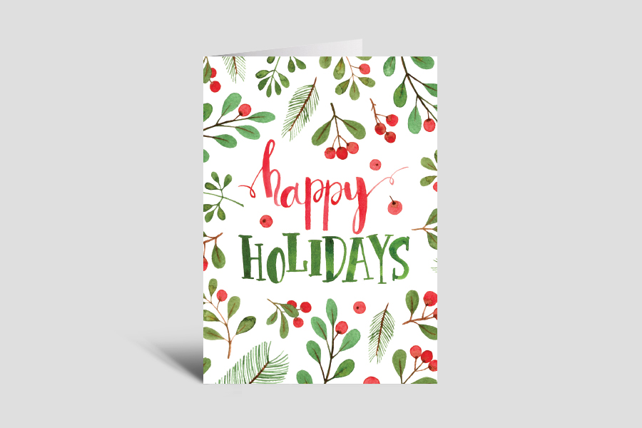 Greeting Card: Holly