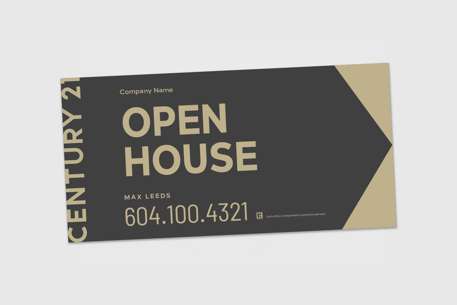 Century 21 Sign: Directional Arrow