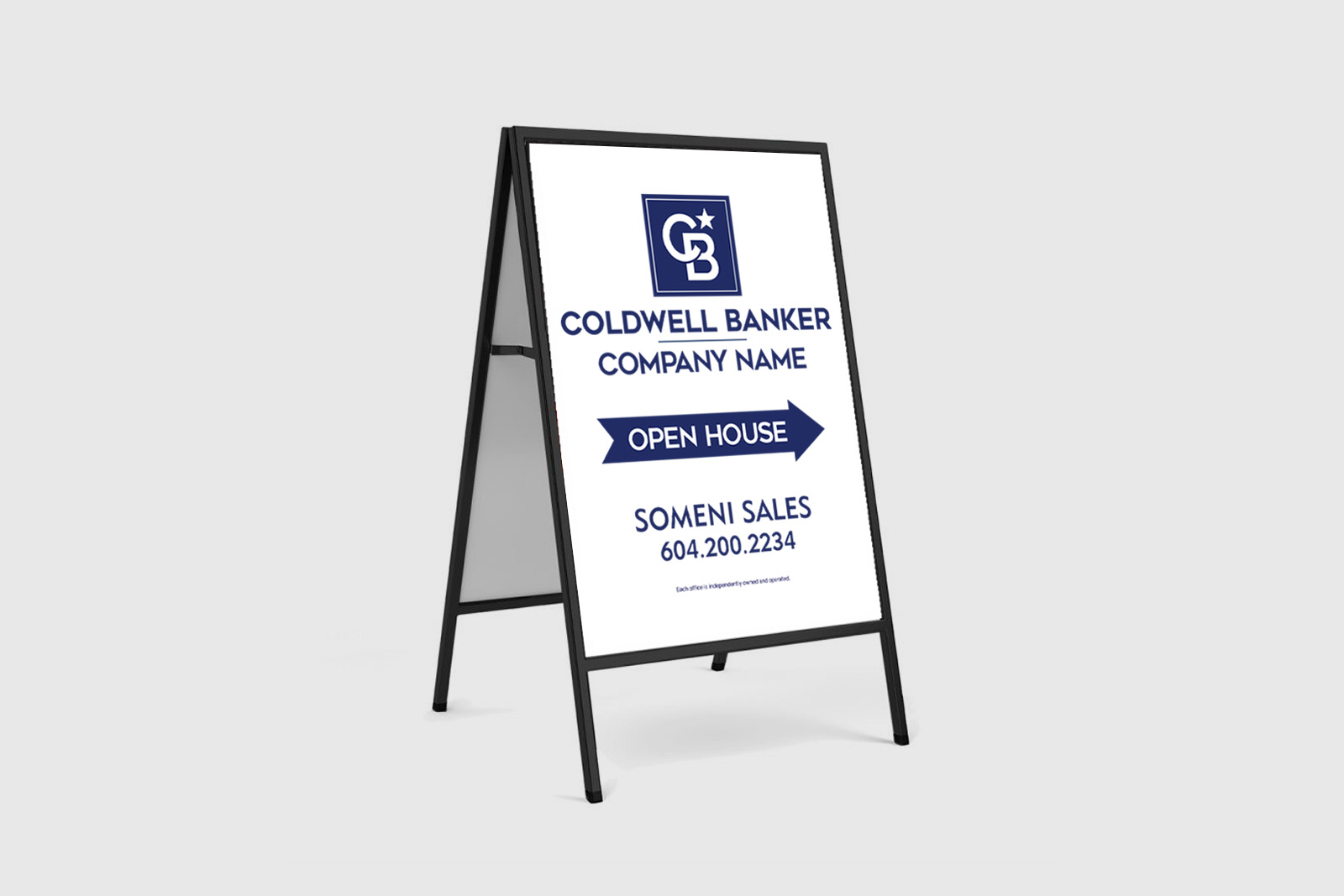 Coldwell Banker Sign: A-Frame Inserts White