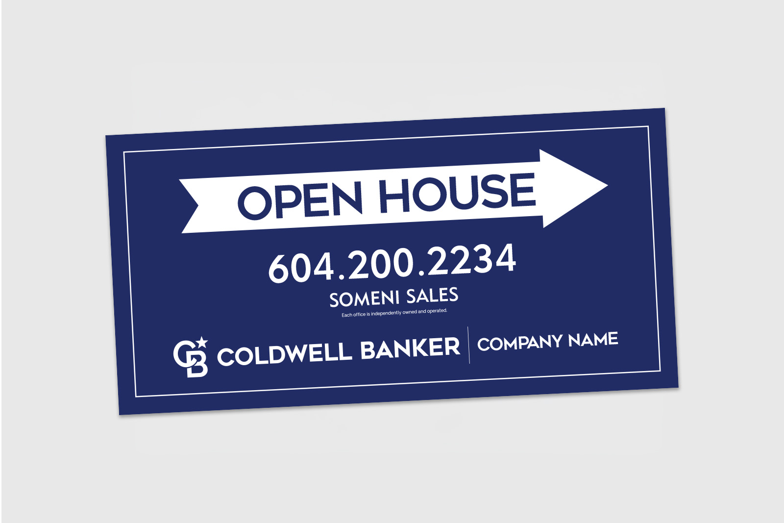 Coldwell Banker Sign: Directional Arrow