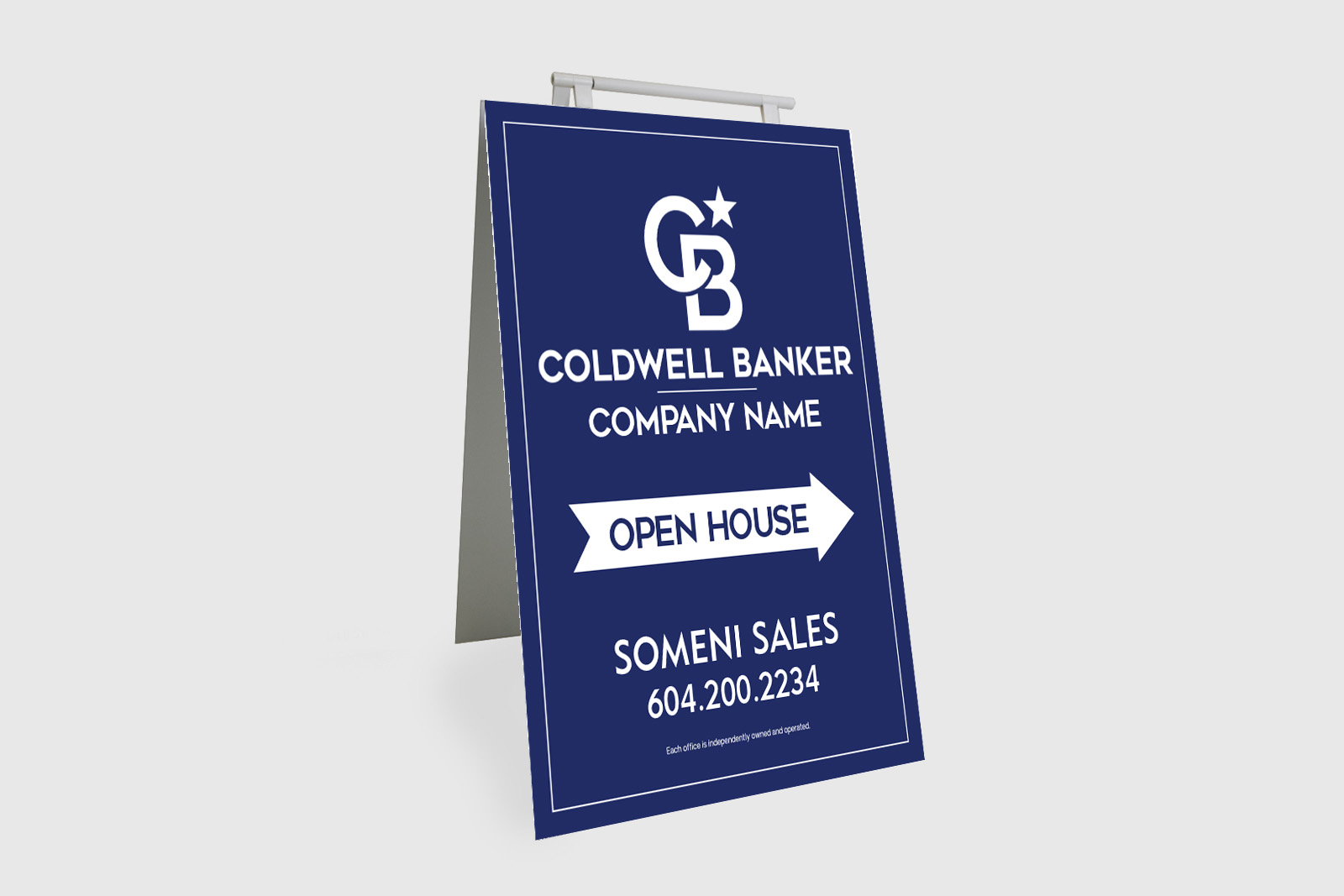 Coldwell Banker Sign: Sandwich Board Blue