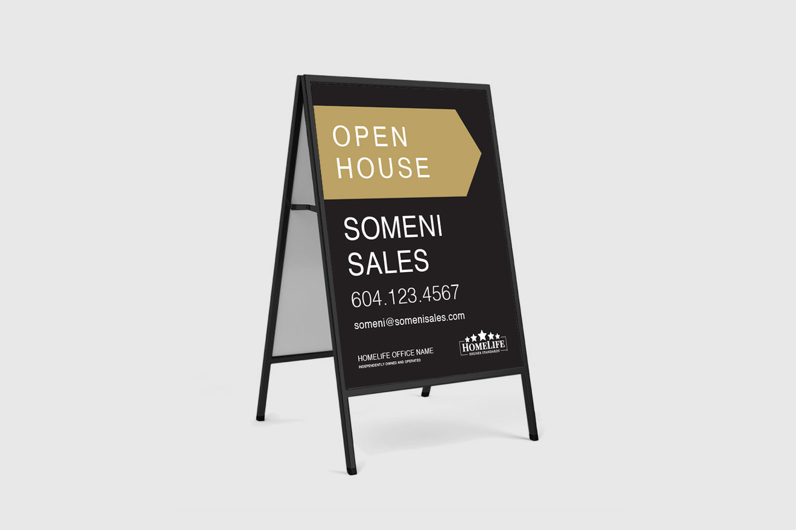 HomeLife Sign: A-Frame Inserts Dark