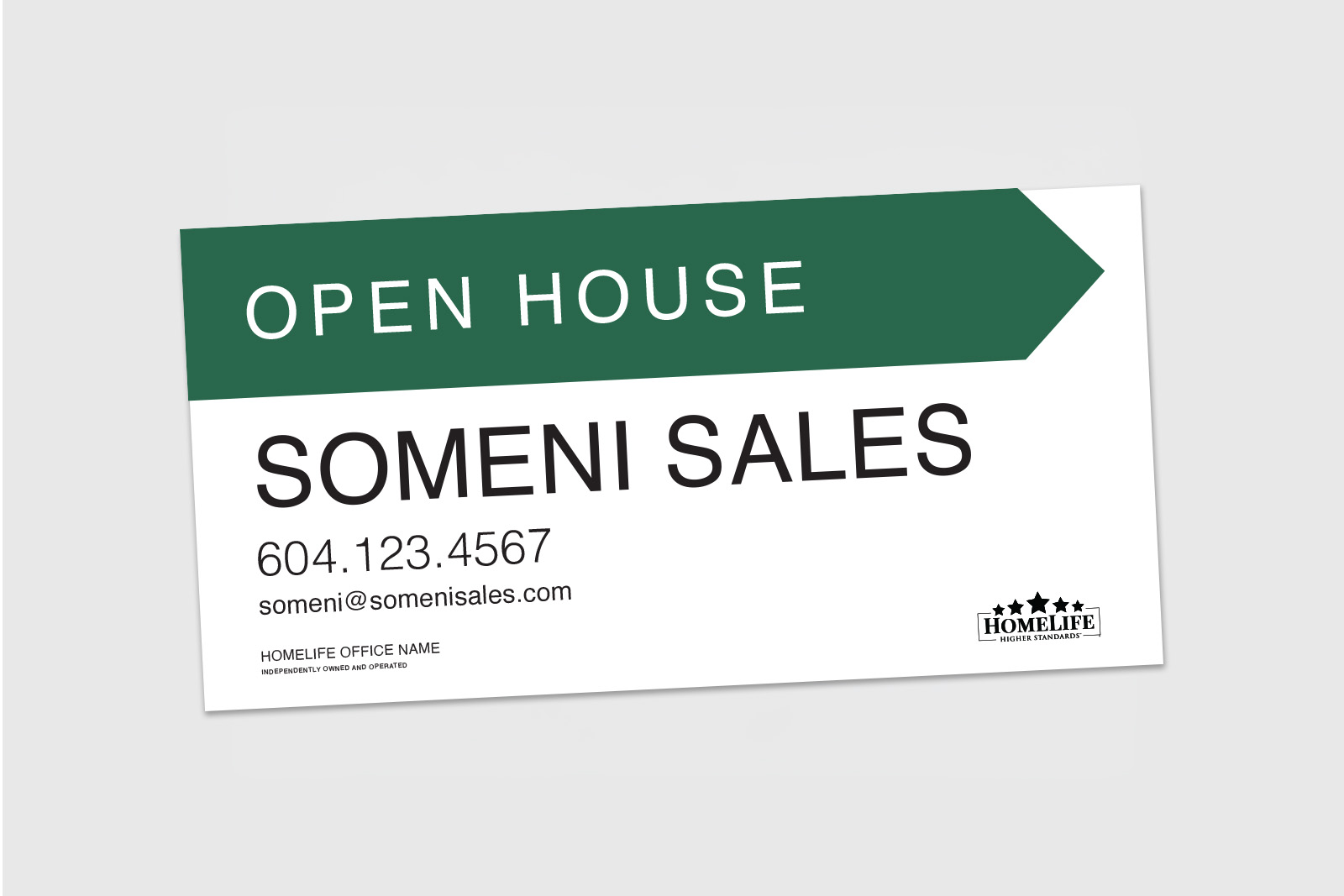 HomeLife Sign: Directional Arrow
