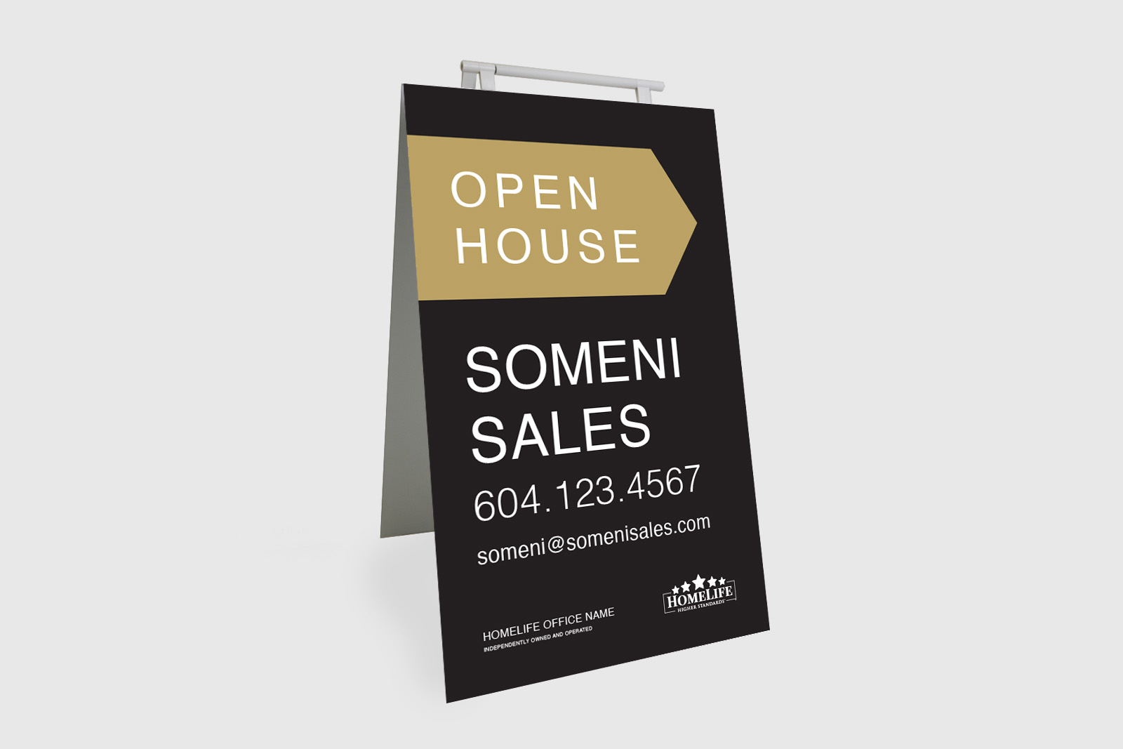 HomeLife Sign: Sandwich Board Dark