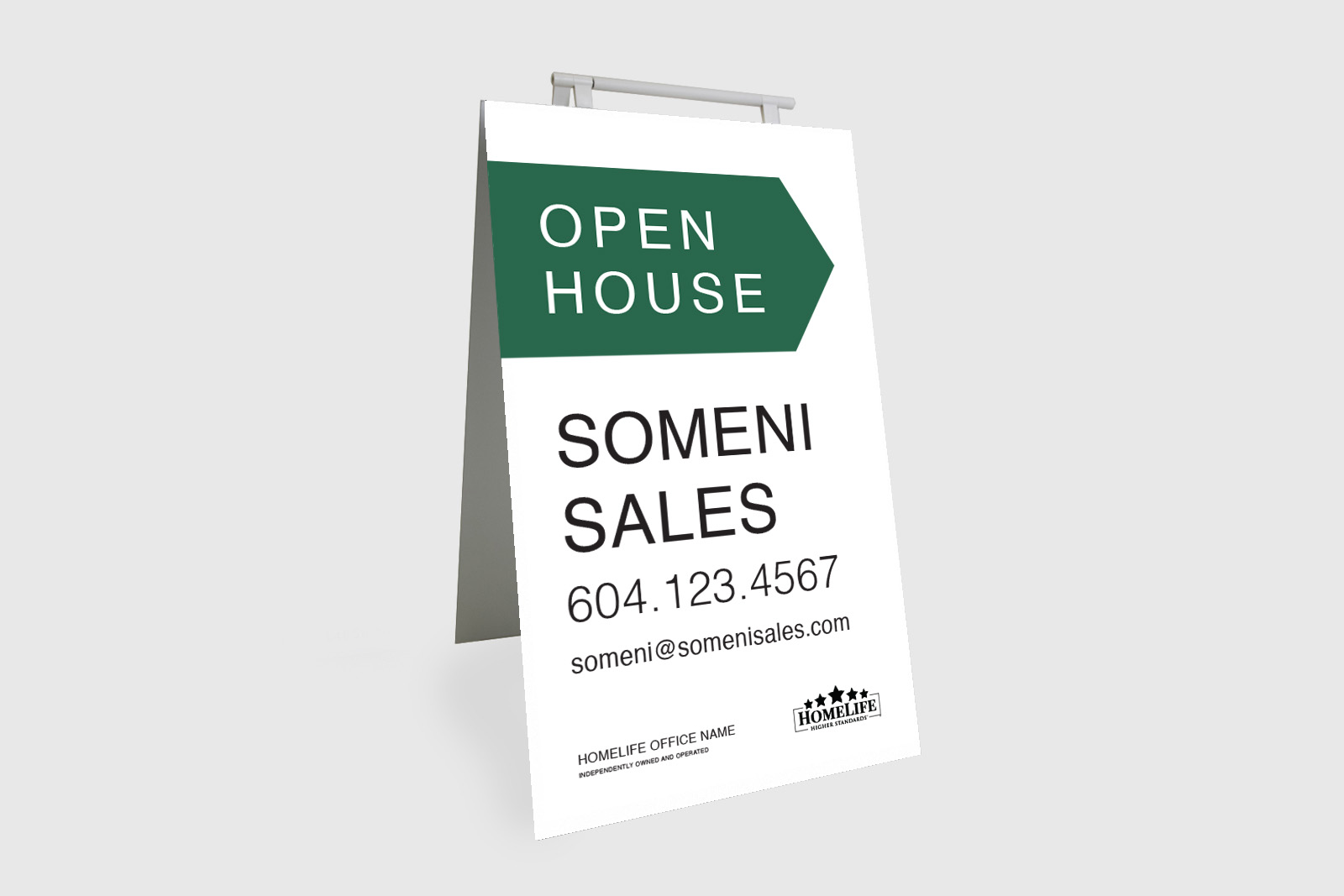 HomeLife Sign: Sandwich Board White