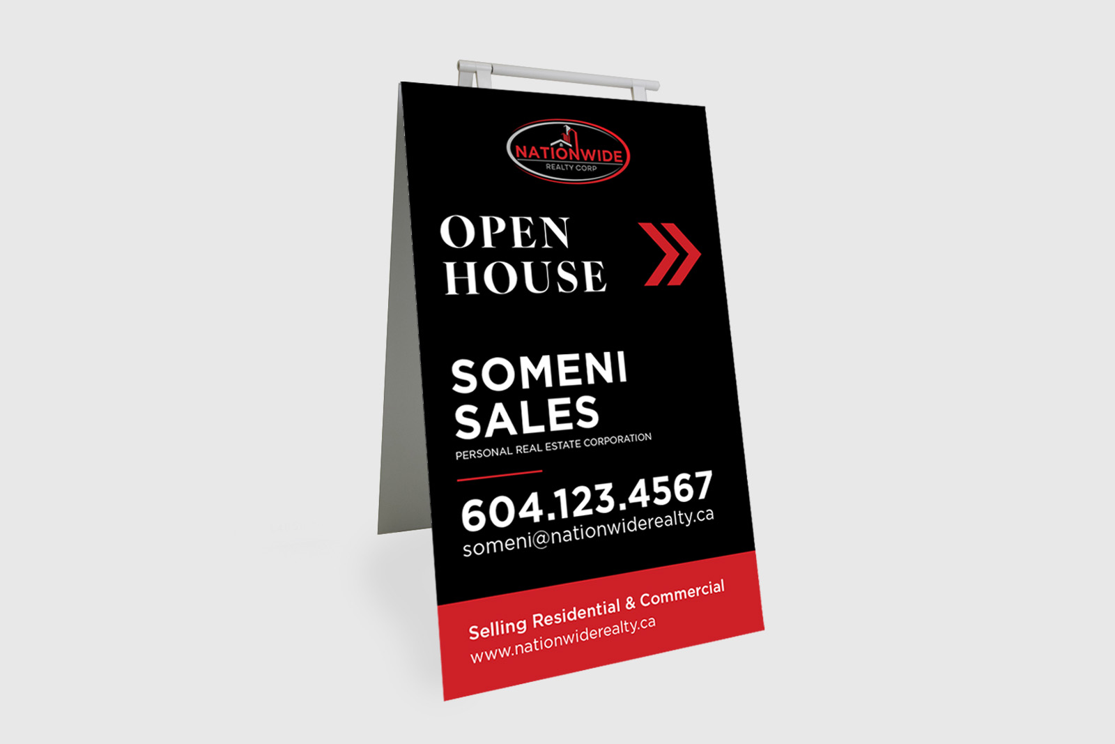 Nationwide Realty Corp. Sign: Sandwich Board