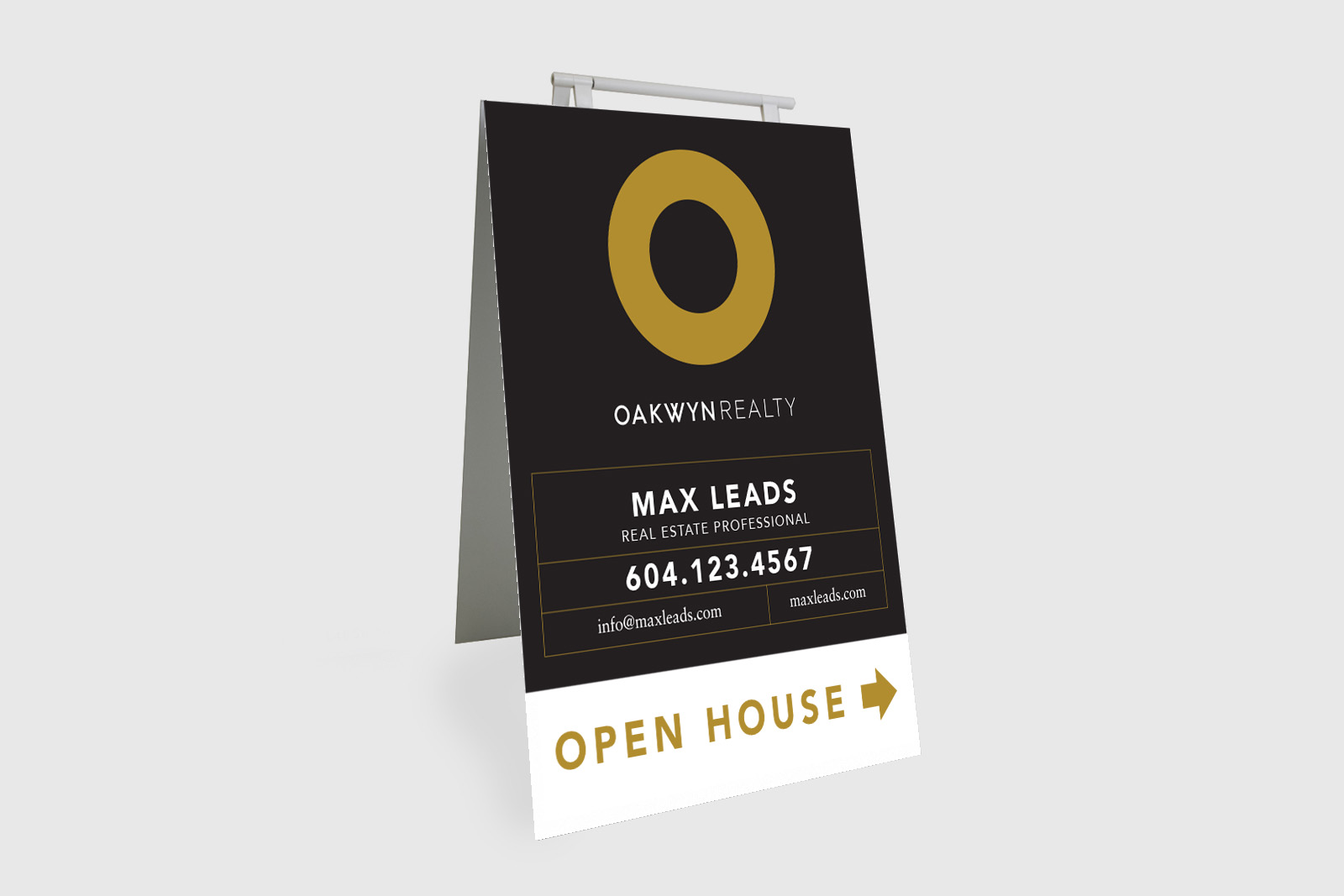 Oakwyn Realty Sign: Sandwich Board