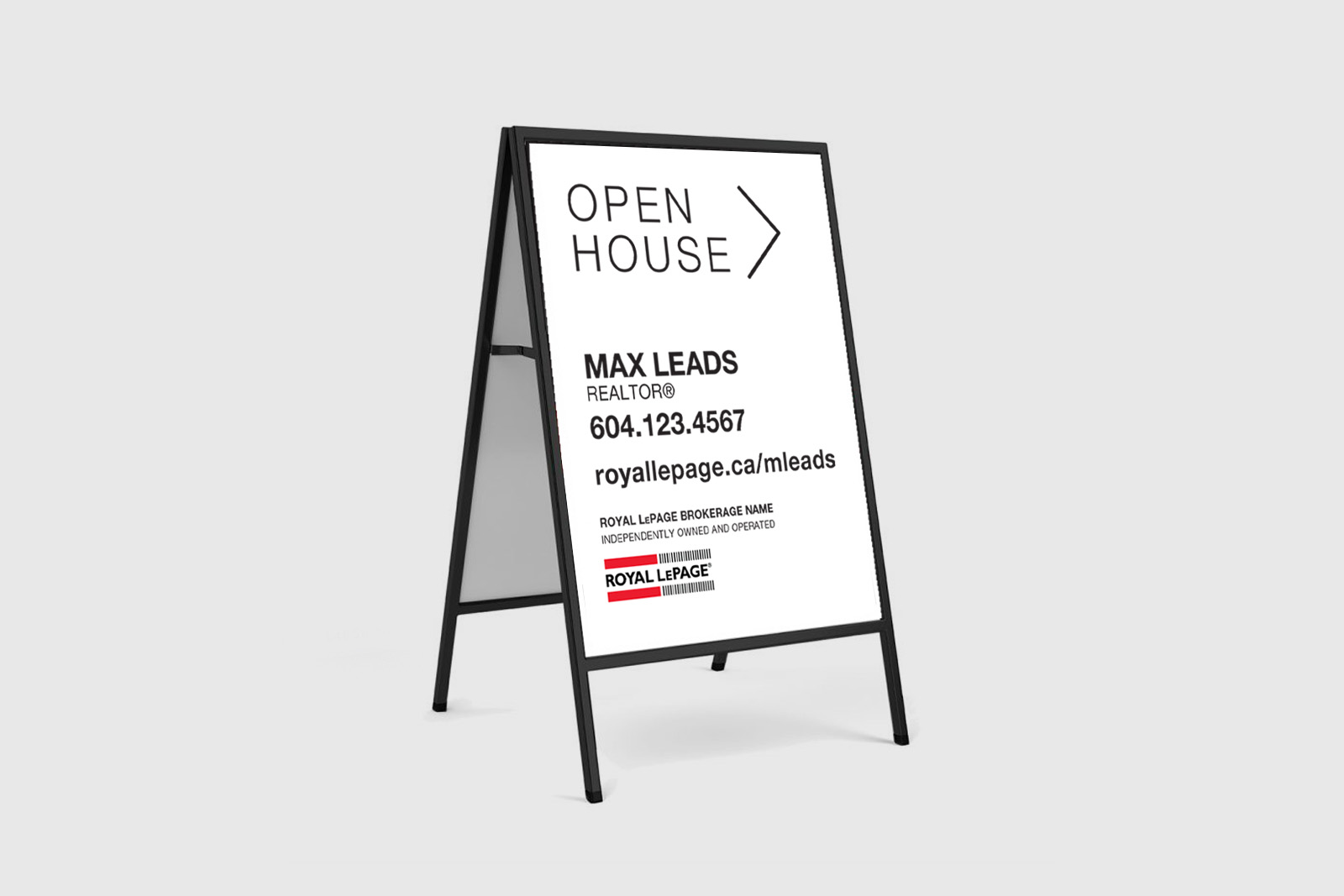 Royal LePage Sign: A-Frame Inserts White