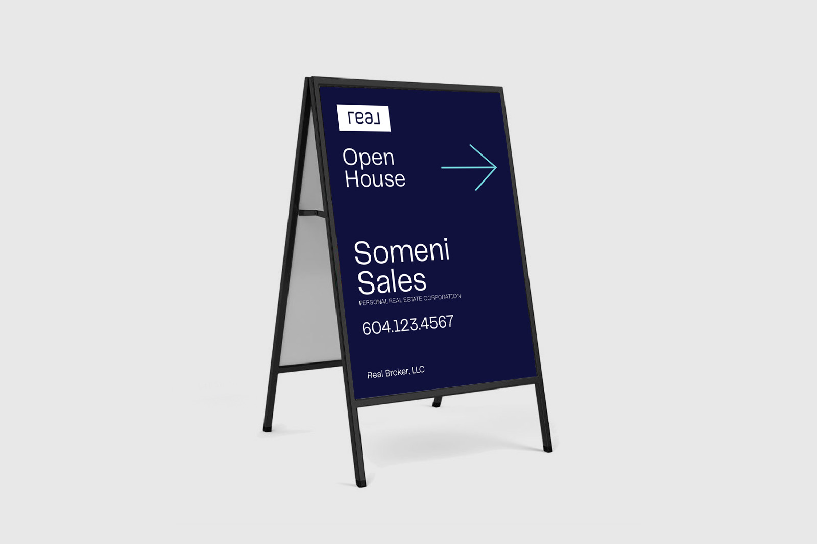 Real Broker Sign: A-Frame Inserts