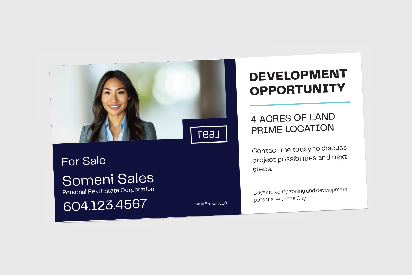 Real Broker Sign: 4 x 8 Billboard