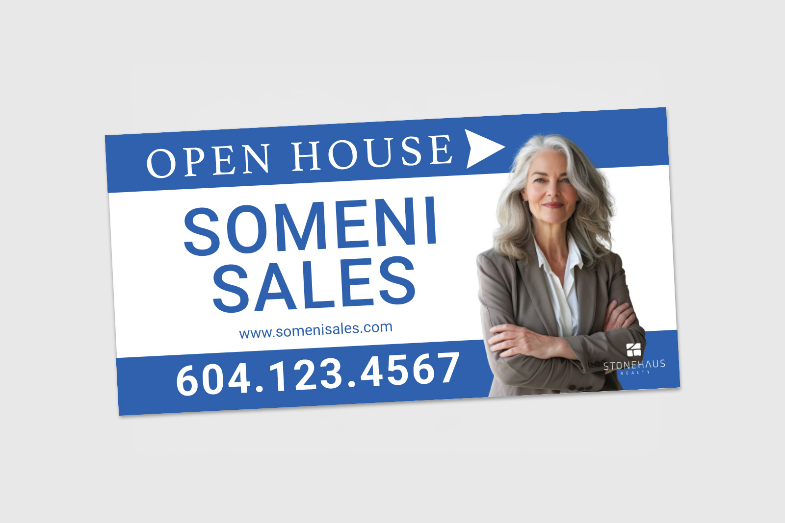 Stonehaus Realty Sign: Directional Arrow