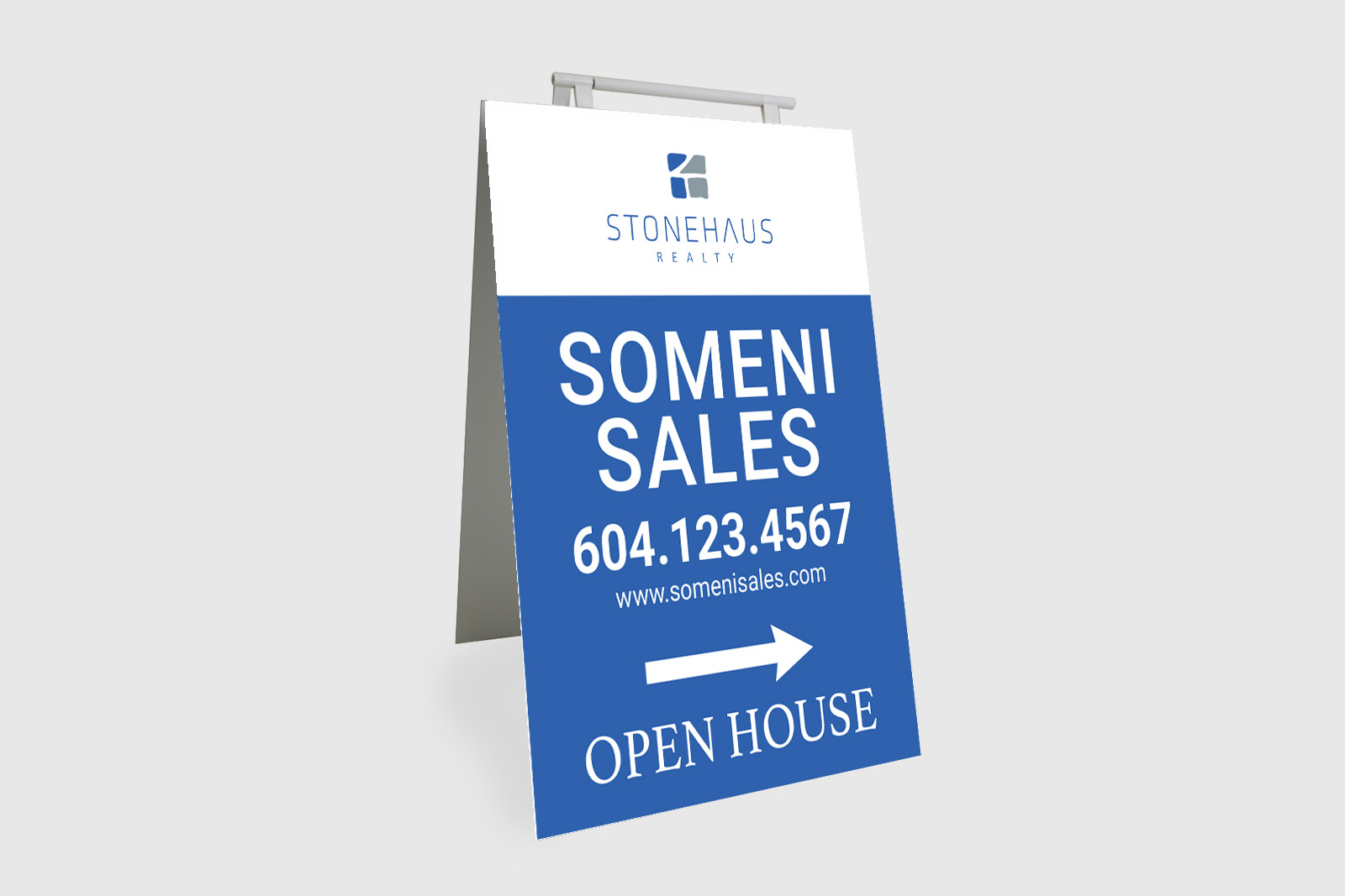 Stonehaus Realty Sign: Sandwich Board