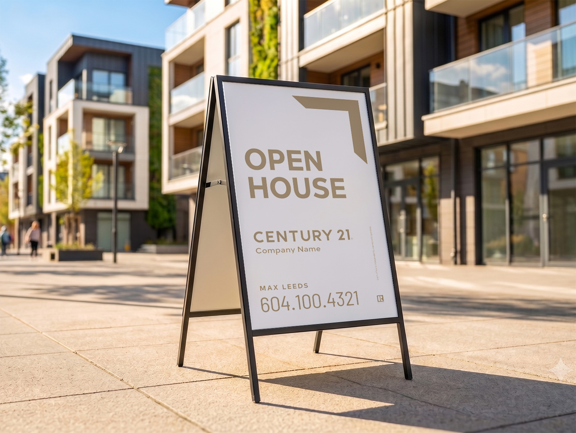 Century 21 Sign: A-Frame Inserts White