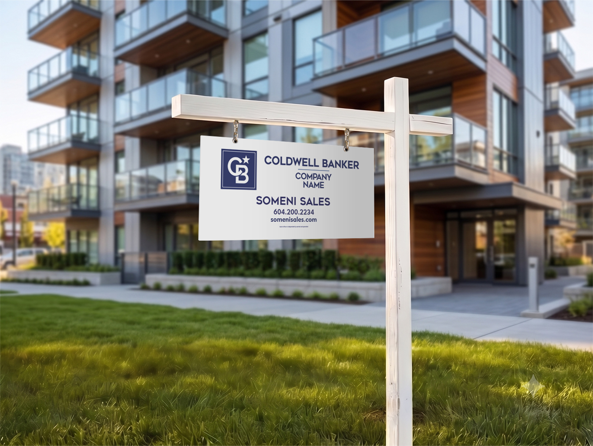 Coldwell Banker Sign: Strata White