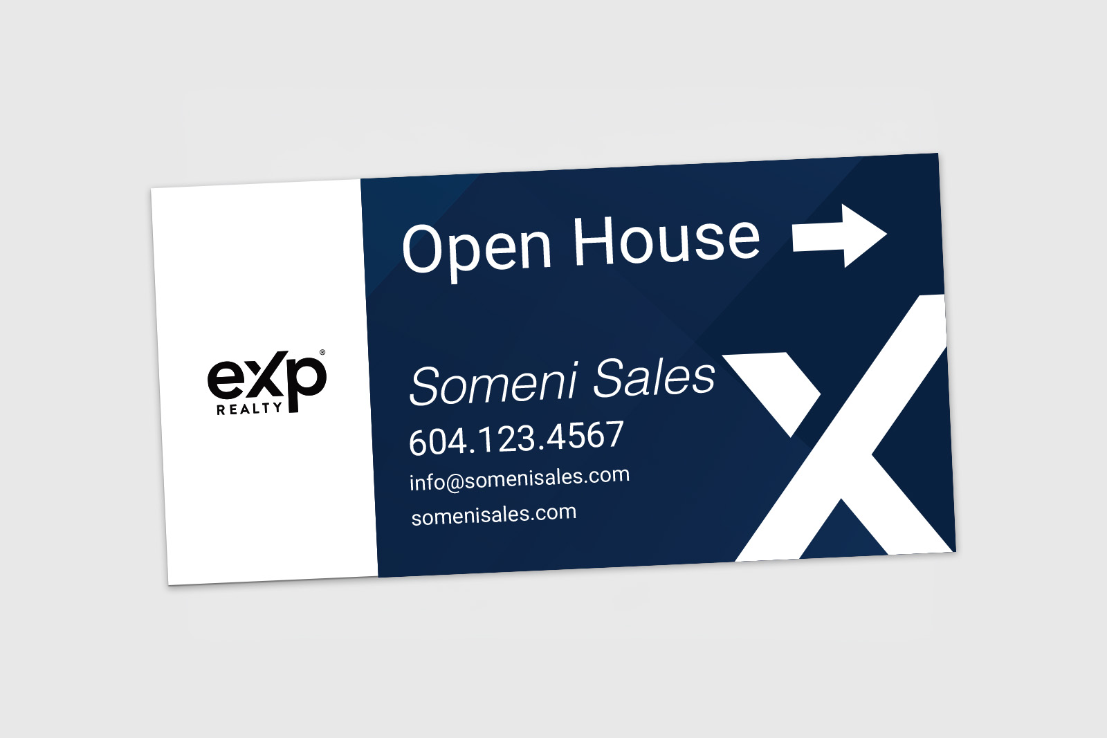 eXp Realty Sign: Directional Arrow