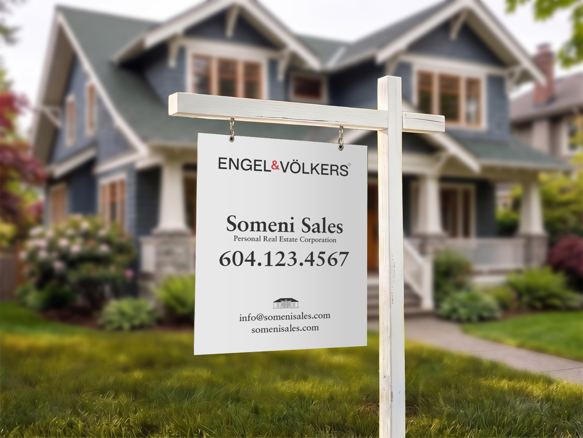 Engel & Völkers Sign: Vertical For Sale