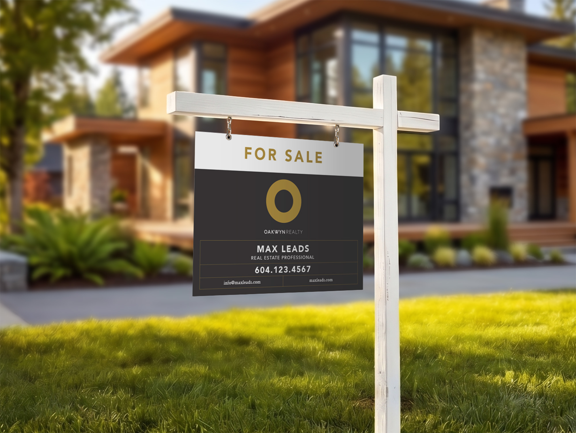 Oakwyn Realty Sign: Horizontal For Sale