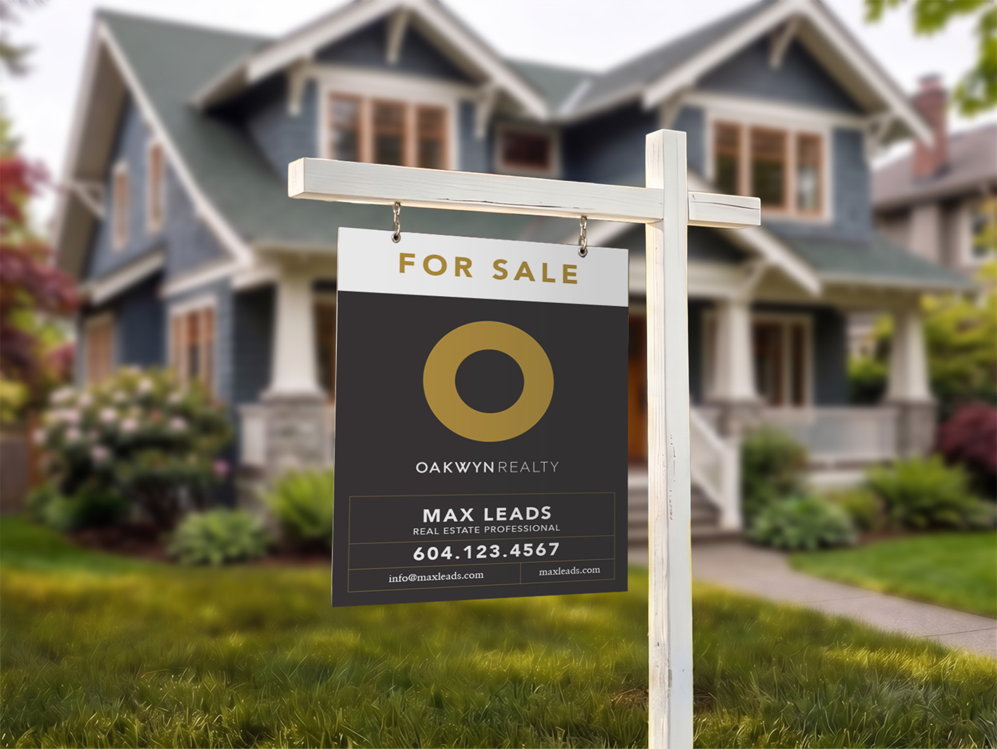 Oakwyn Realty Sign: Vertical For Sale