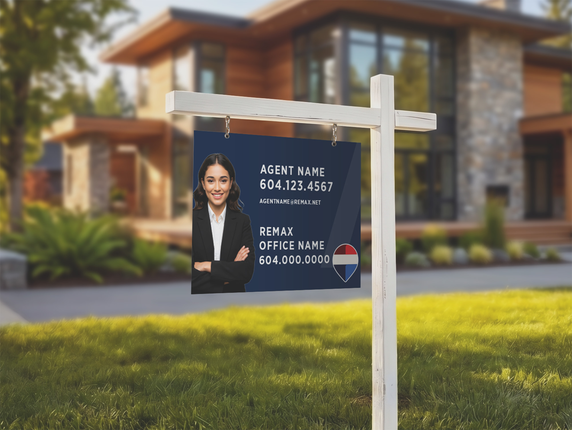 REMAX Horizontal Sign Blue