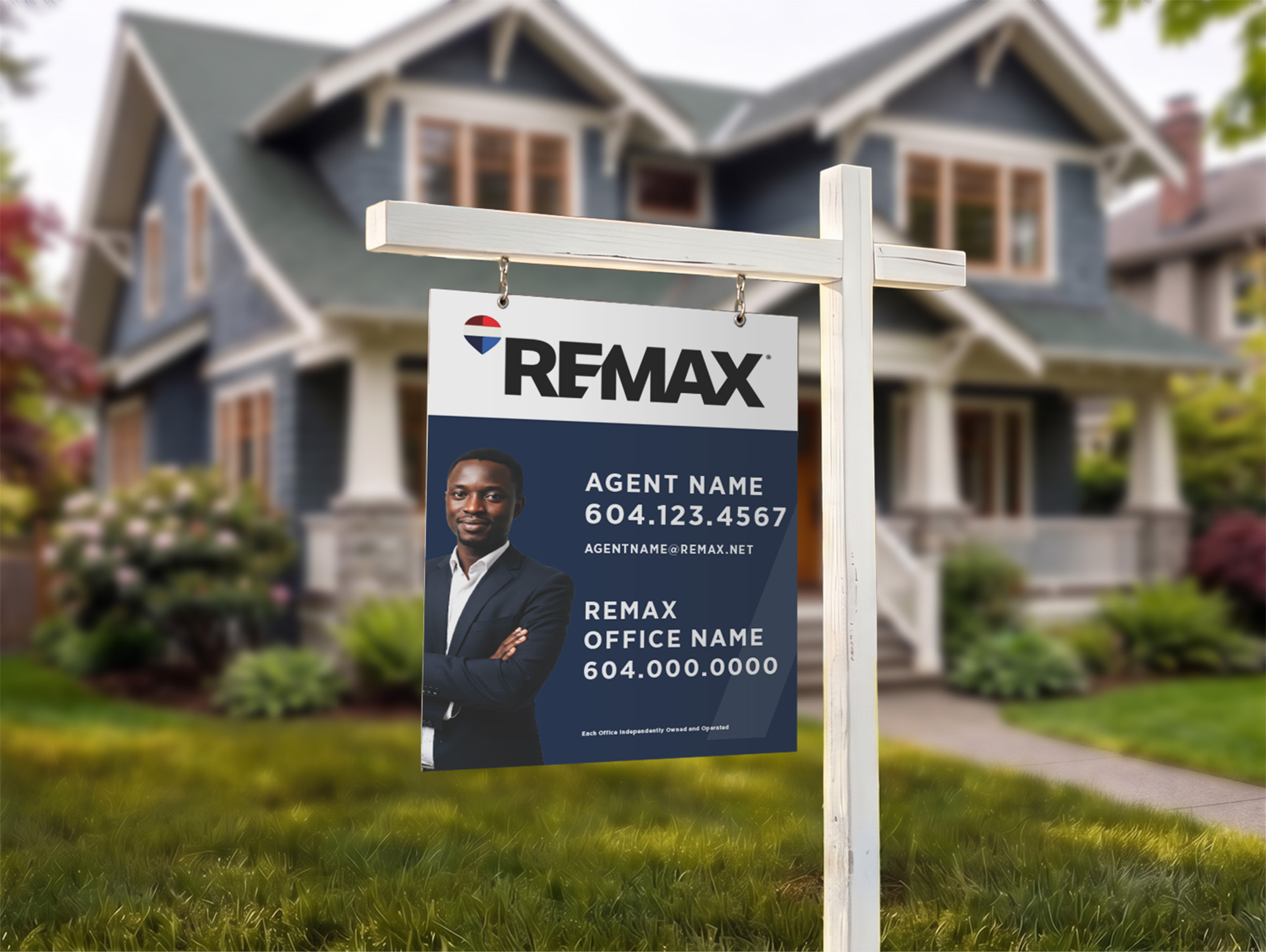 REMAX Vertical Sign Blue