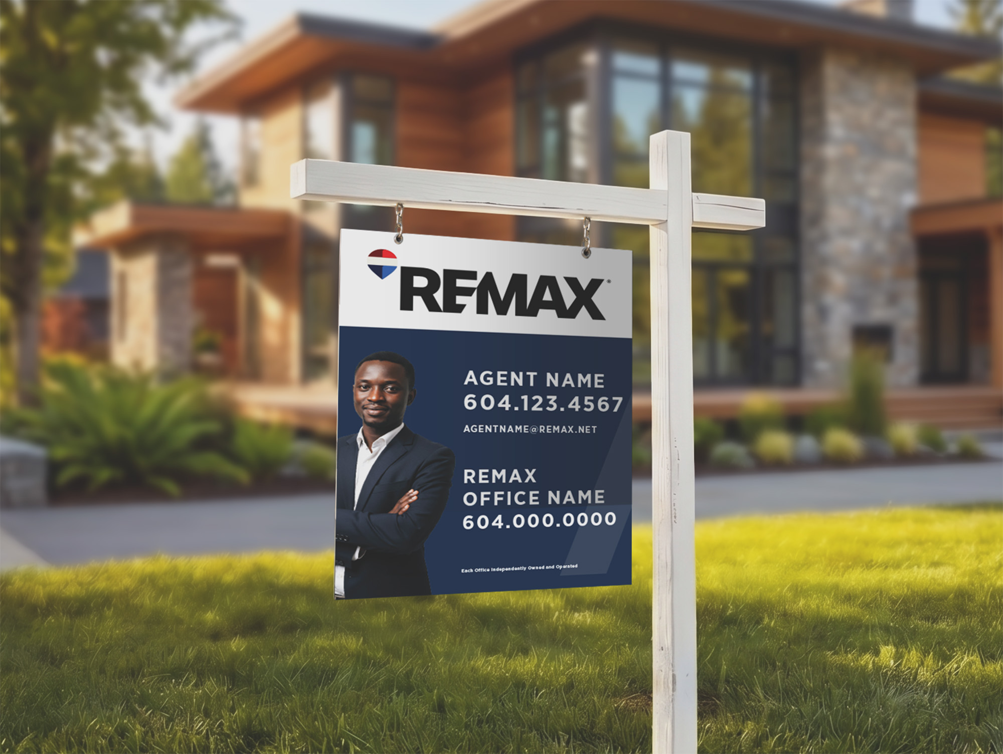 REMAX Vertical Sign Blue