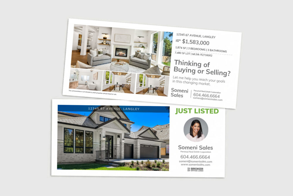Premium real estate postcard for real estate agents looking to generate leads.