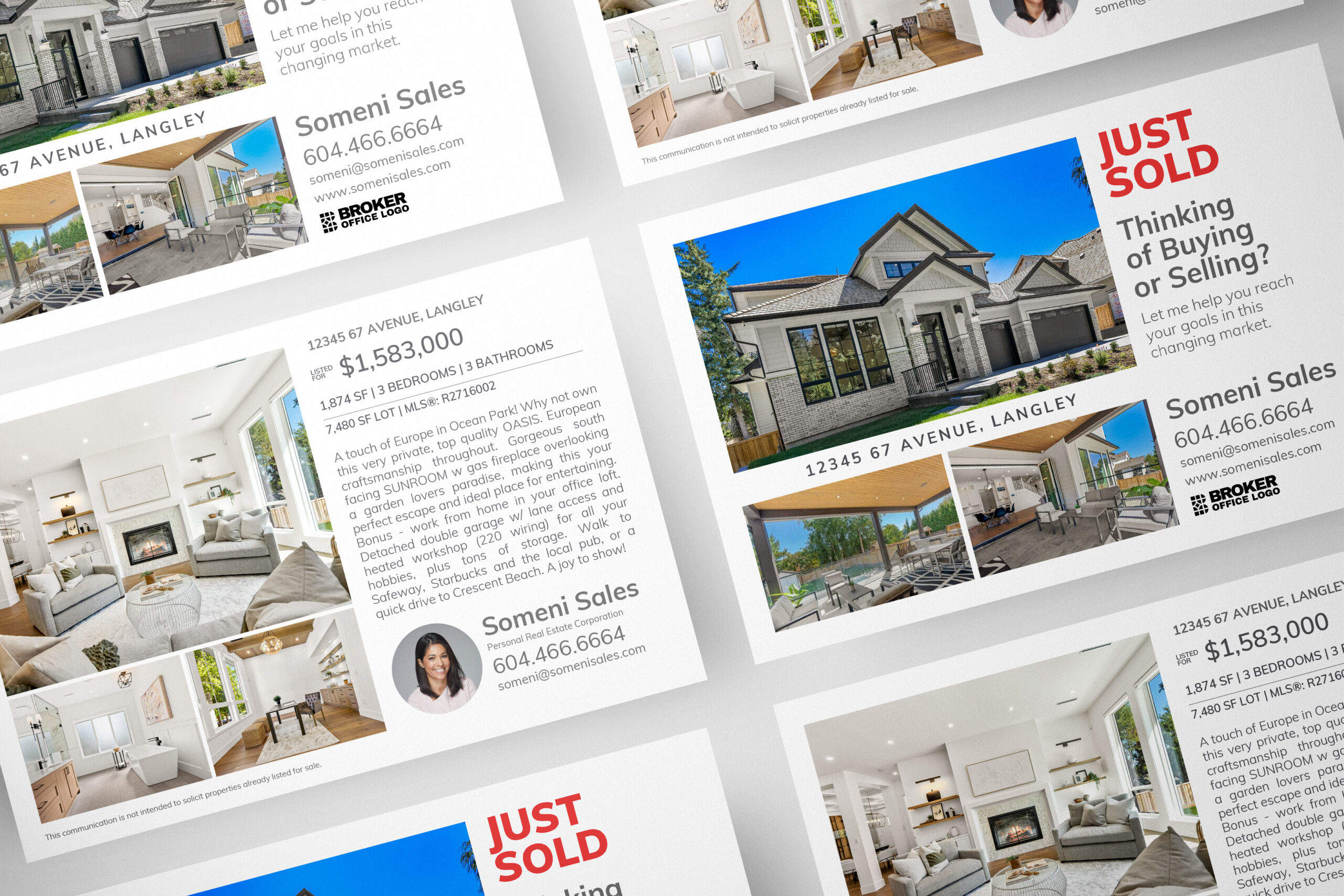 Premium real estate postcard for real estate agents looking to generate leads.