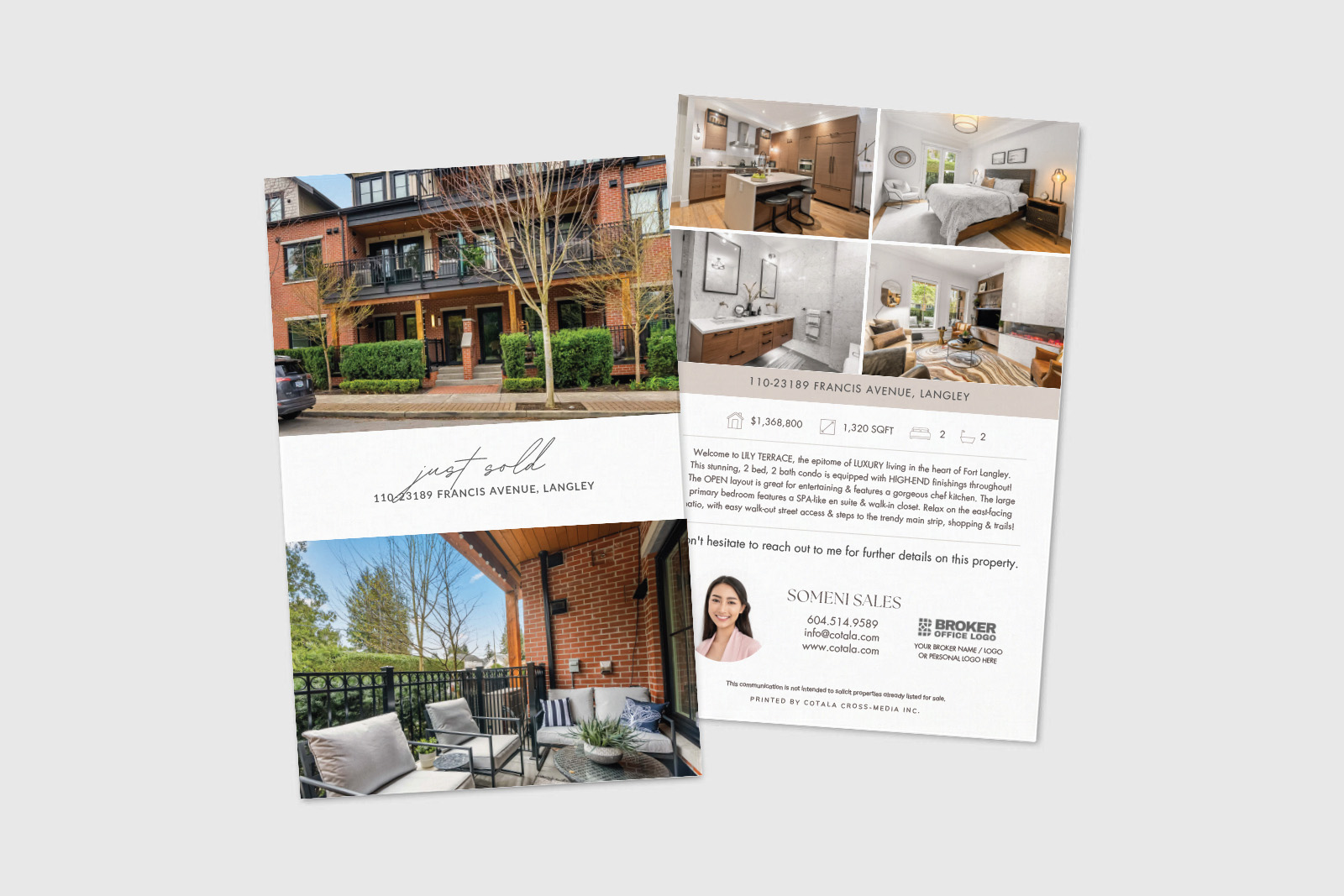 Premium real estate postcard for real estate agents looking to generate leads.
